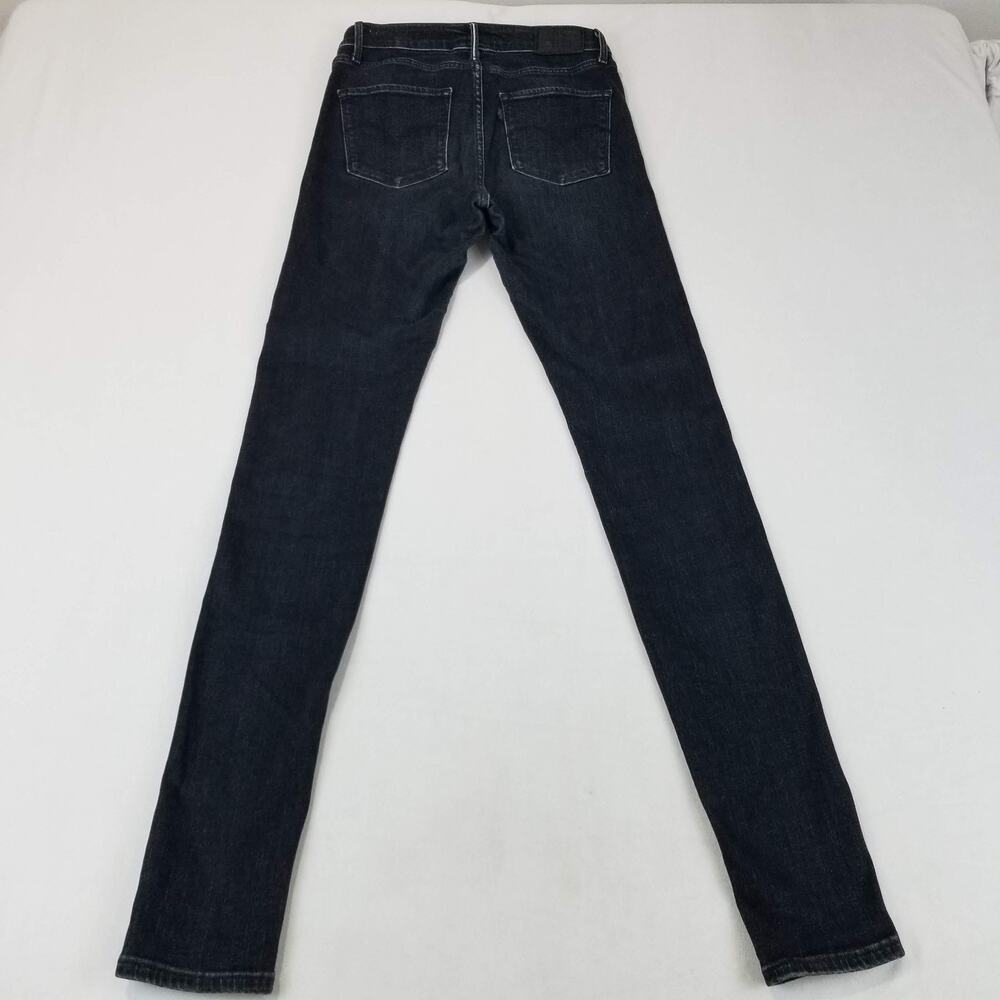 Levis 721 High Rise Skinny Jeans Womens 26 Blue Italian Selvedge Stretch Denim - Picture 3 of 16